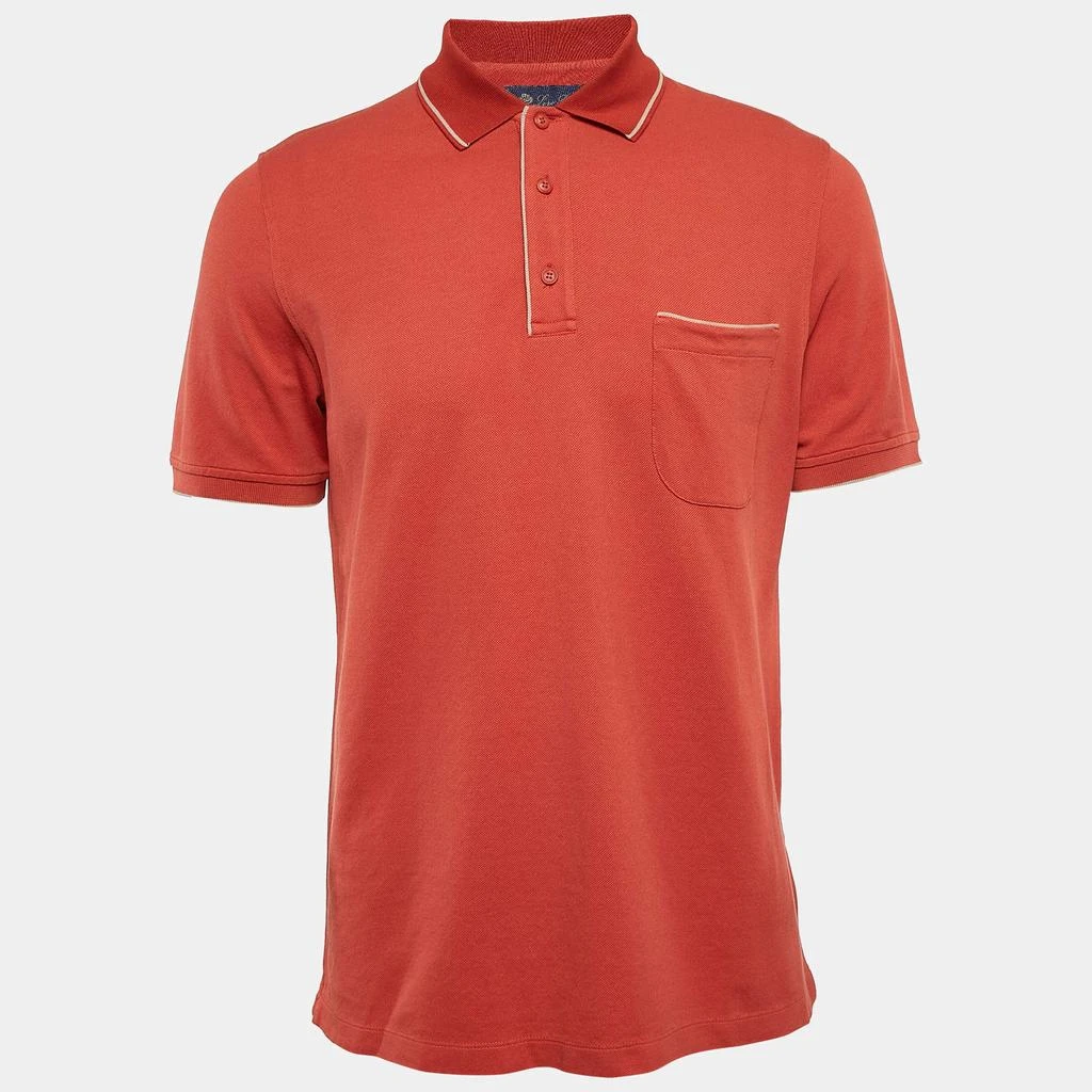 Loro Piana Loro Piana Orange Pique Cotton Polo T-Shirt M 1