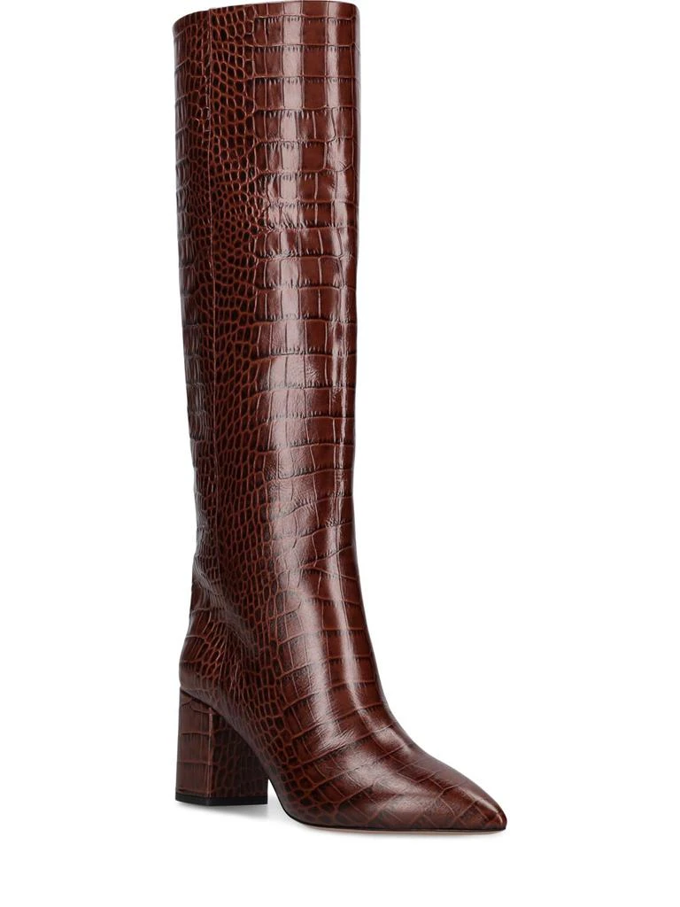 Paris Texas 70mm Anja Croc Embossed Tall Boots 2