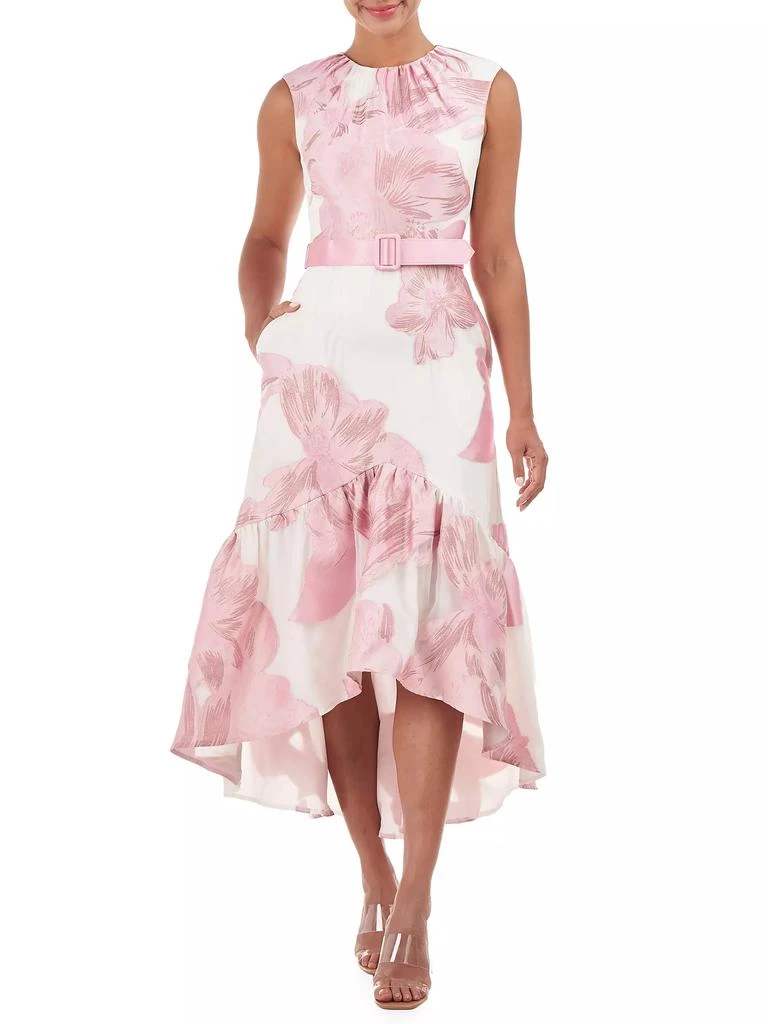 Kay Unger Beatrix Floral Organza Midi-Dress 2