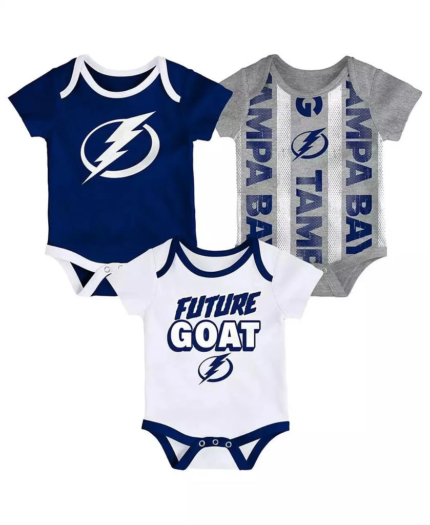Outerstuff Newborn 3-Pack Tampa Bay Lightning Loyal Buddies Bodysuit Set