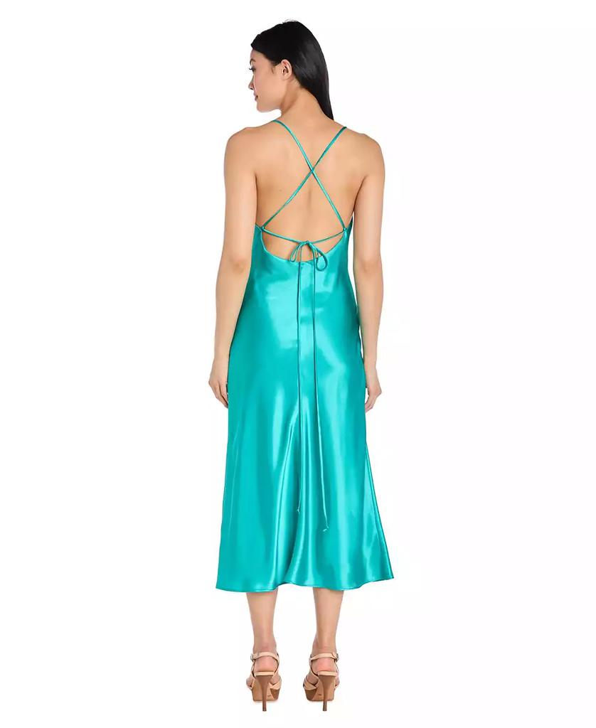 Morgan & Company Juniors' Cowlneck Midi Slip Dress