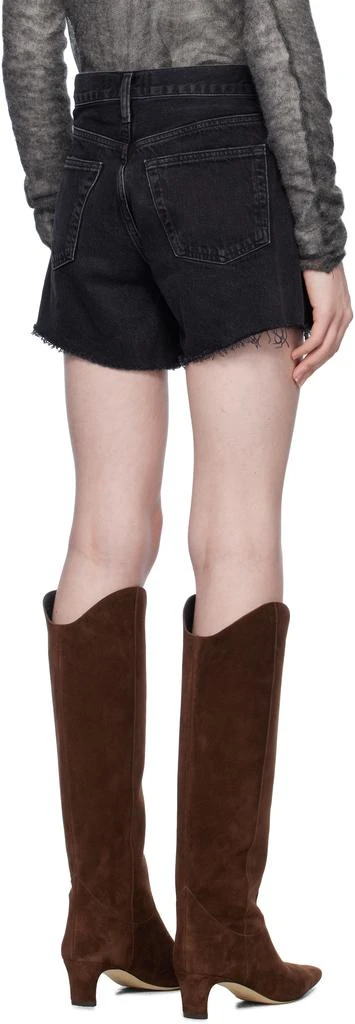 AGOLDE Black Parker Long Denim Shorts 3