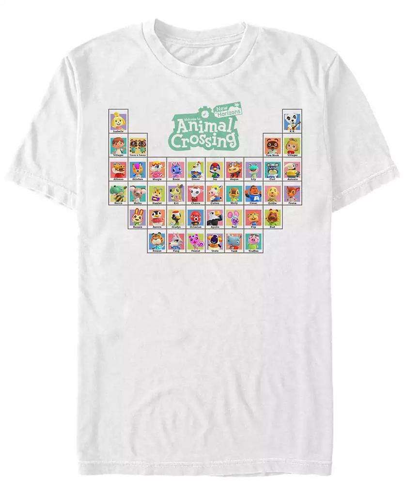 FIFTH SUN Men's Animal Crossing Periodic Table Short Sleeve T-shirt