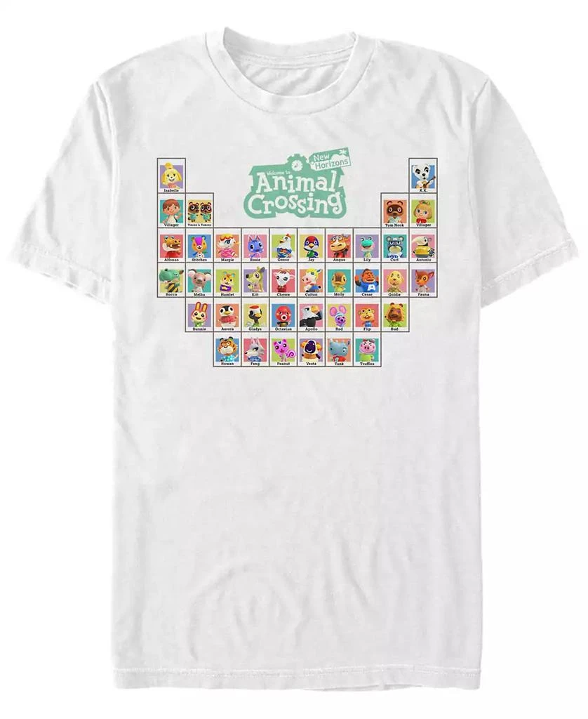 FIFTH SUN Men's Animal Crossing Periodic Table Short Sleeve T-shirt 1