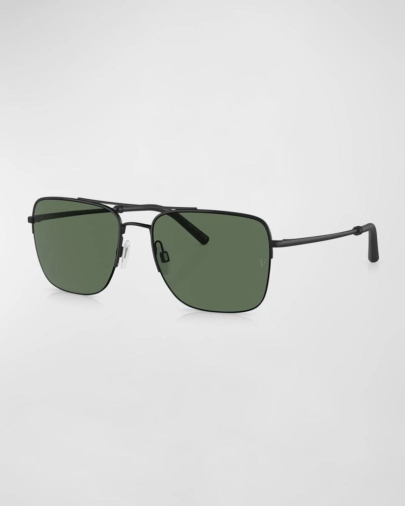 Oliver Peoples Men's R-2 Metal Aviator Sunglasses 1