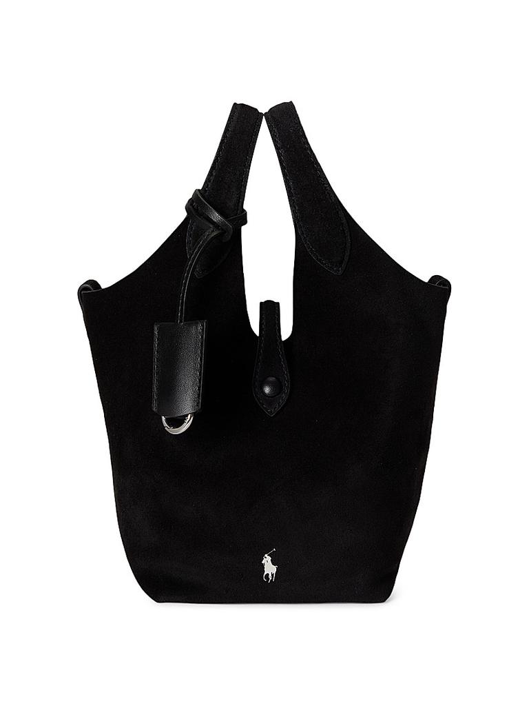 Ralph Lauren Small Polo Play Suede Tote Bag