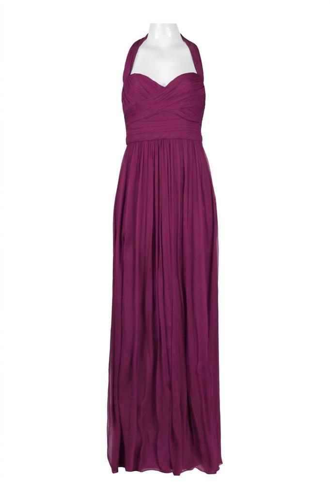 Monique Lhuillier Monique Lhuillier - Women's Halter Ruched Bridesmaid Dress