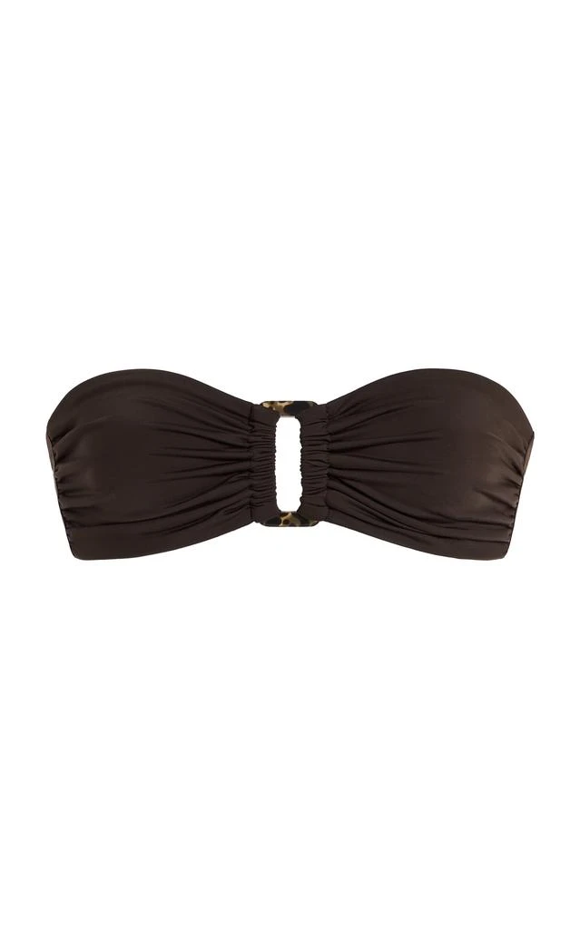 Anemos Anemos - Tortoise-Ring Bandeau Bikini Top - Brown - L - Moda Operandi 1