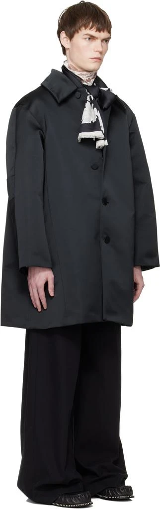 Dries Van Noten Black Satin Coat 2