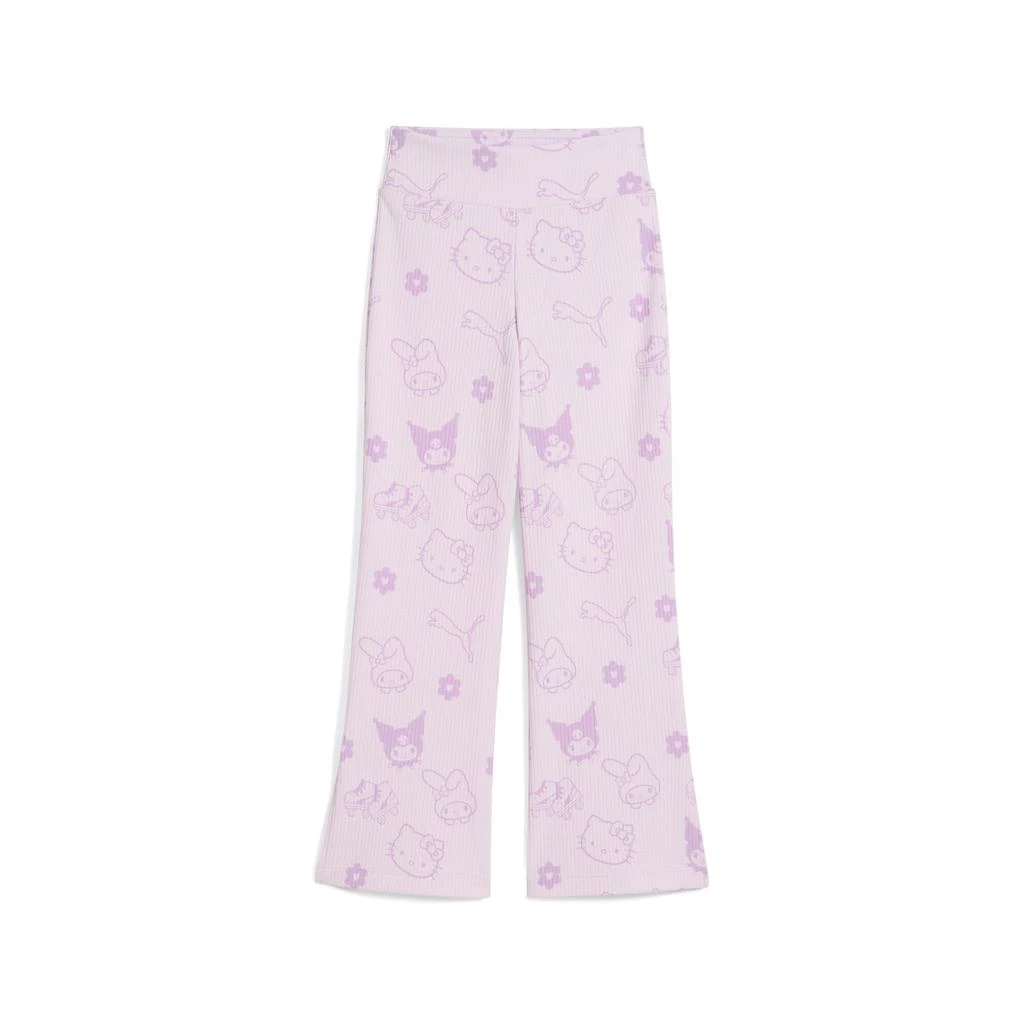 Puma PUMA x HELLO KITTY AND FRIENDS Little Kids' Ribbed Flared Leggings 1