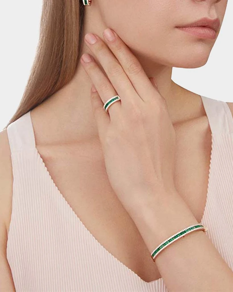 Bee Goddess Mondrian Diamond and Emerald Ring 2