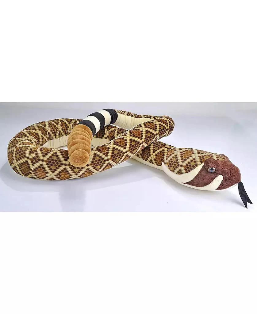 Wild Republic Plush Snake Jumbo Western Diamondback Rattlesnake Stuffed Animal, 110 Inches 3