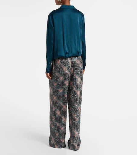 Dries Van Noten Satin wrap top 3