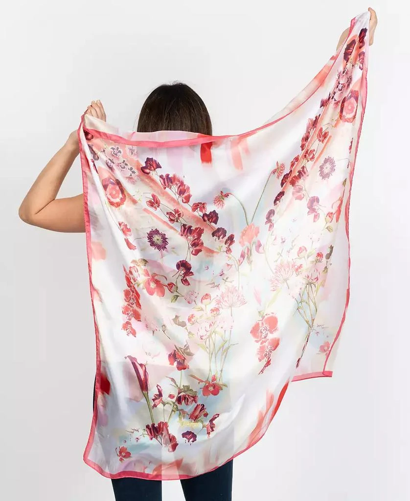 Vince Camuto Women's Butterfly Botanical Floral Square Scarf 6