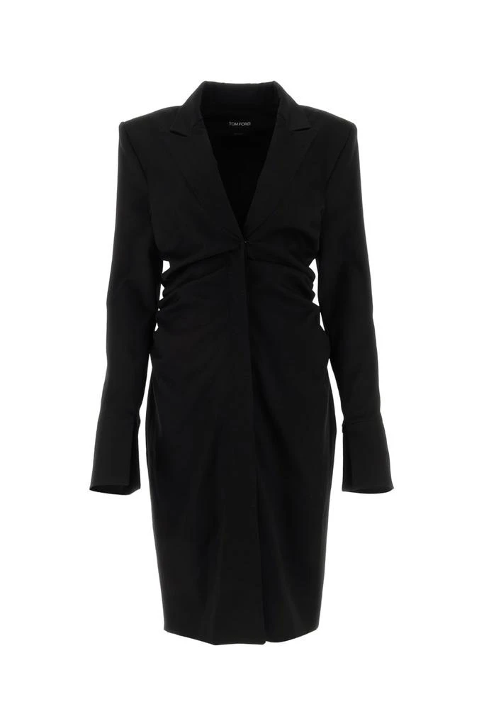 Tom Ford Tom Ford Long-Sleeved Ruched Midi Dress