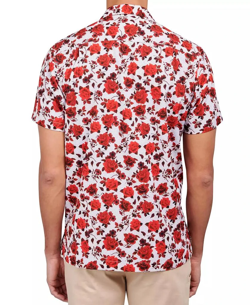 Society of Threads Men's Slim-Fit Non-Iron Performance Stretch Floral-Print Camp Shirt 2