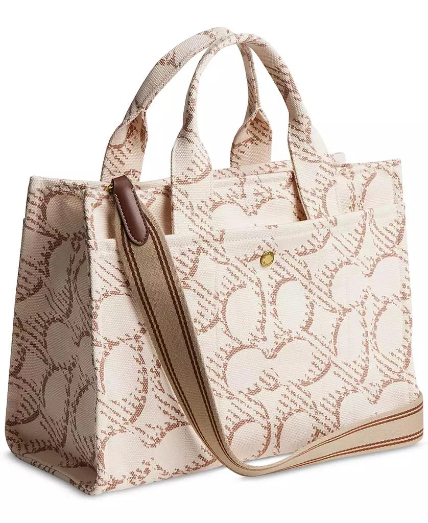 Coach Medium Signature Canvas Cargo Tote Bag 3
