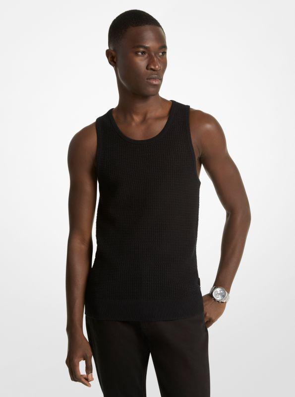 Michael Kors Open-Knit Cotton Tank Top