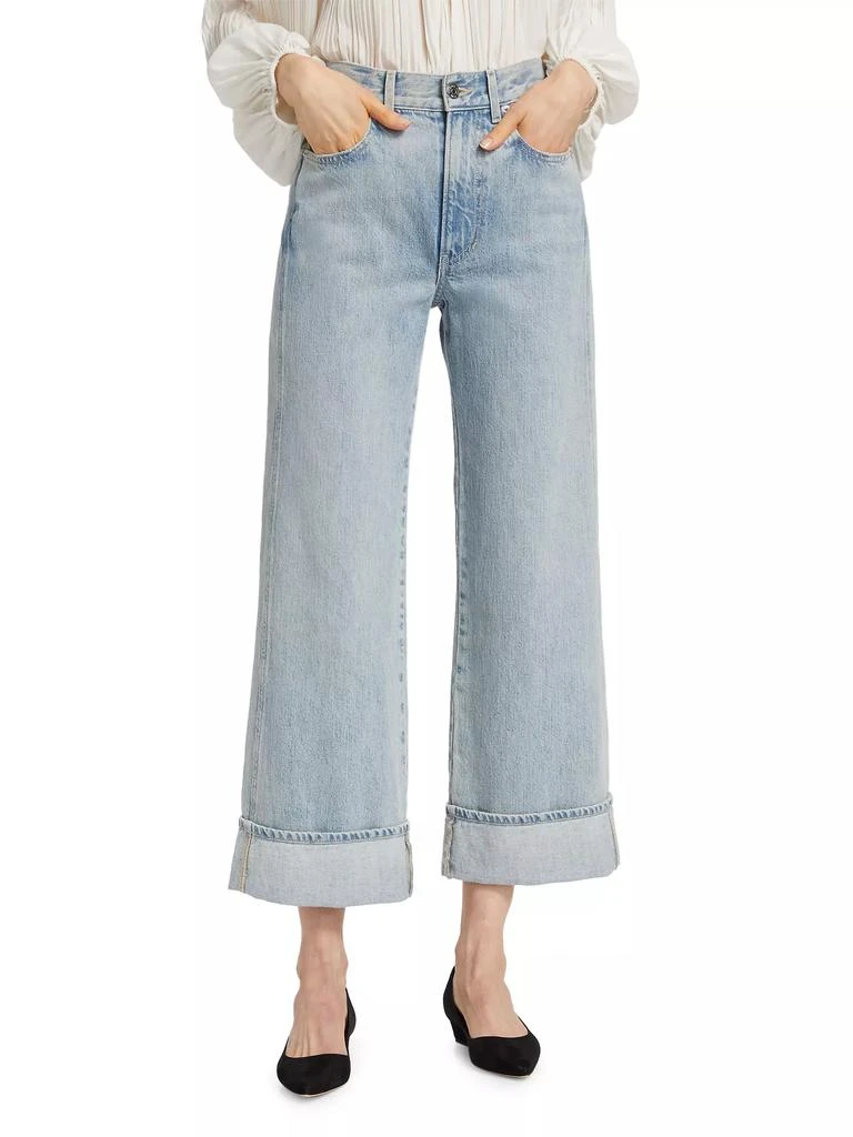 VERONICA BEARD Taylor Wide-Leg Cuffed Jeans 3