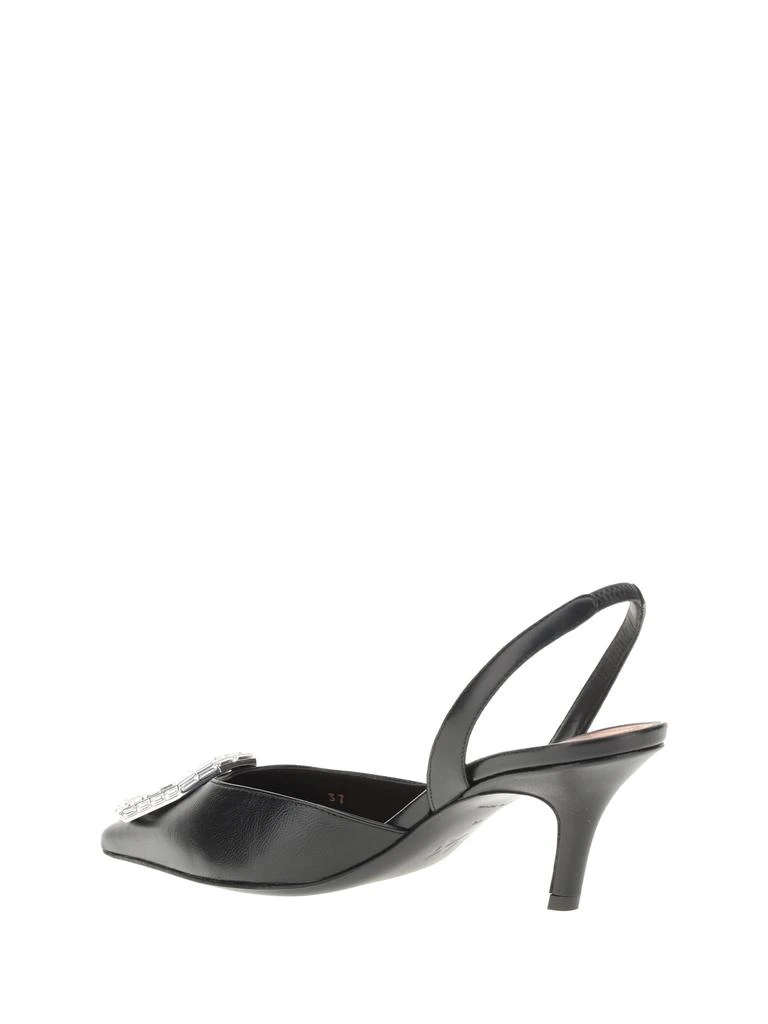 Amina Muaddi Leather slingback Pumps 3