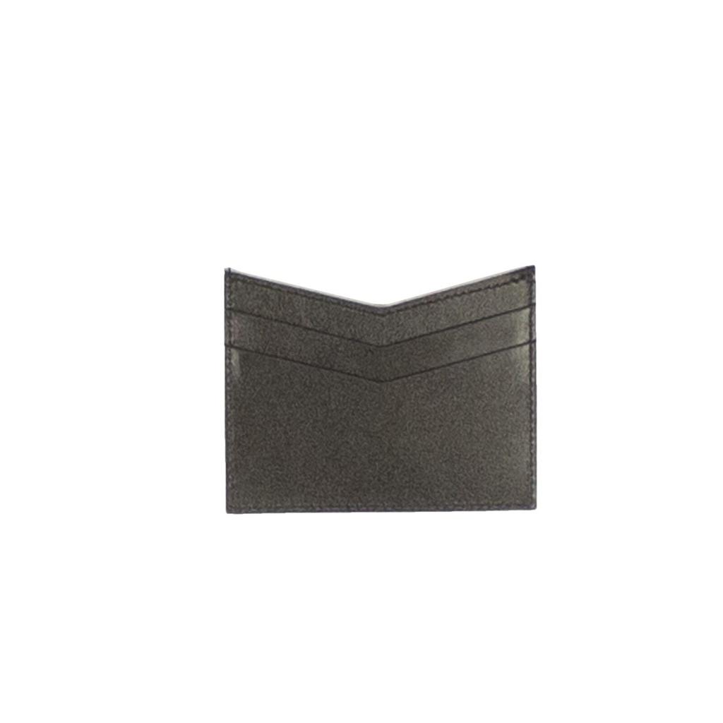 Rhude Black Leather Gold Logo Card Holder