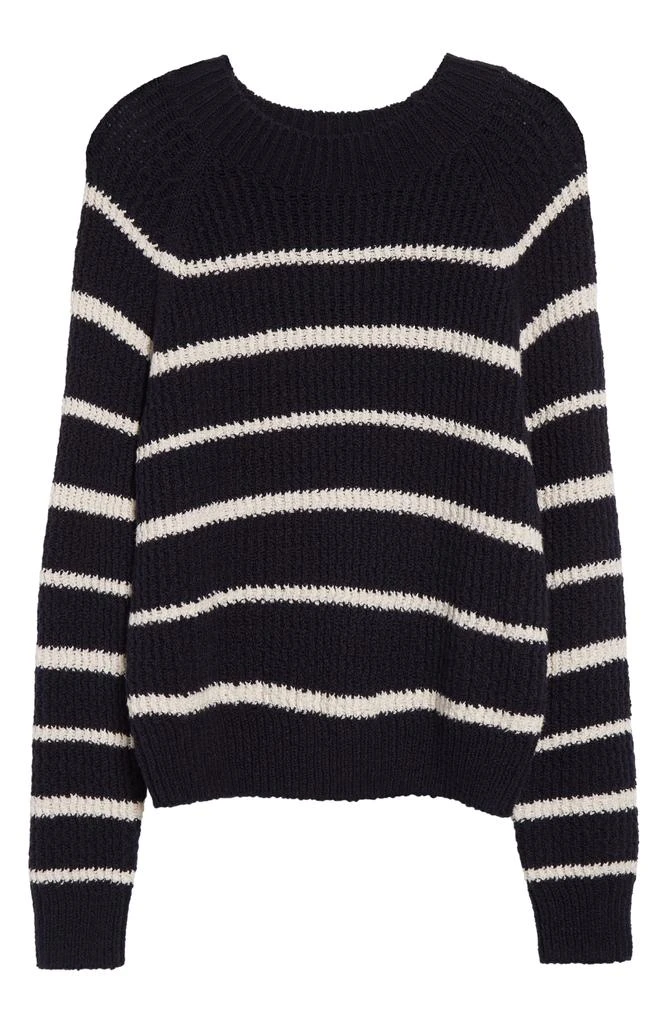 Vince Rib Stripe Crewneck Sweater 5