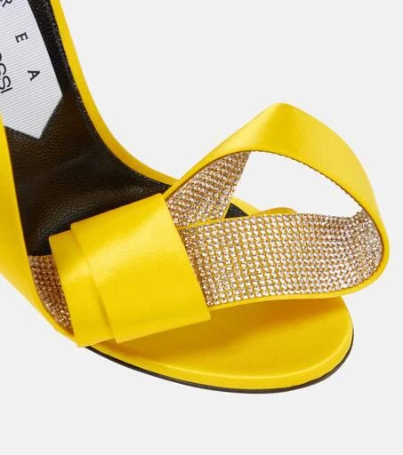 AREA x Sergio Rossi Marquise embellished satin sandals 6