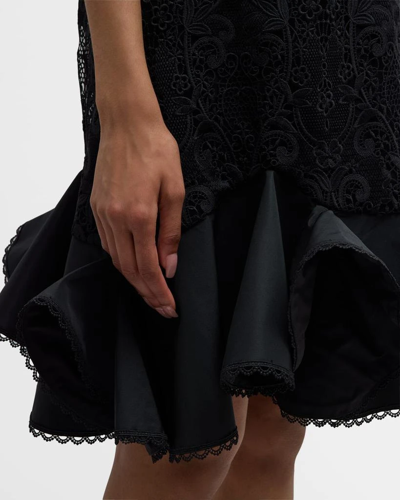 floral lace flounce mini dress FRANCINE 3D Flower Mini Dress S main image 1
