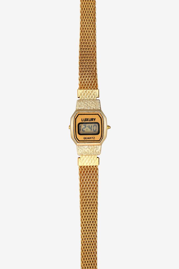 Los Angeles Apparel WCHRA62 - Tiny Square Metal Mesh Luxury Watch