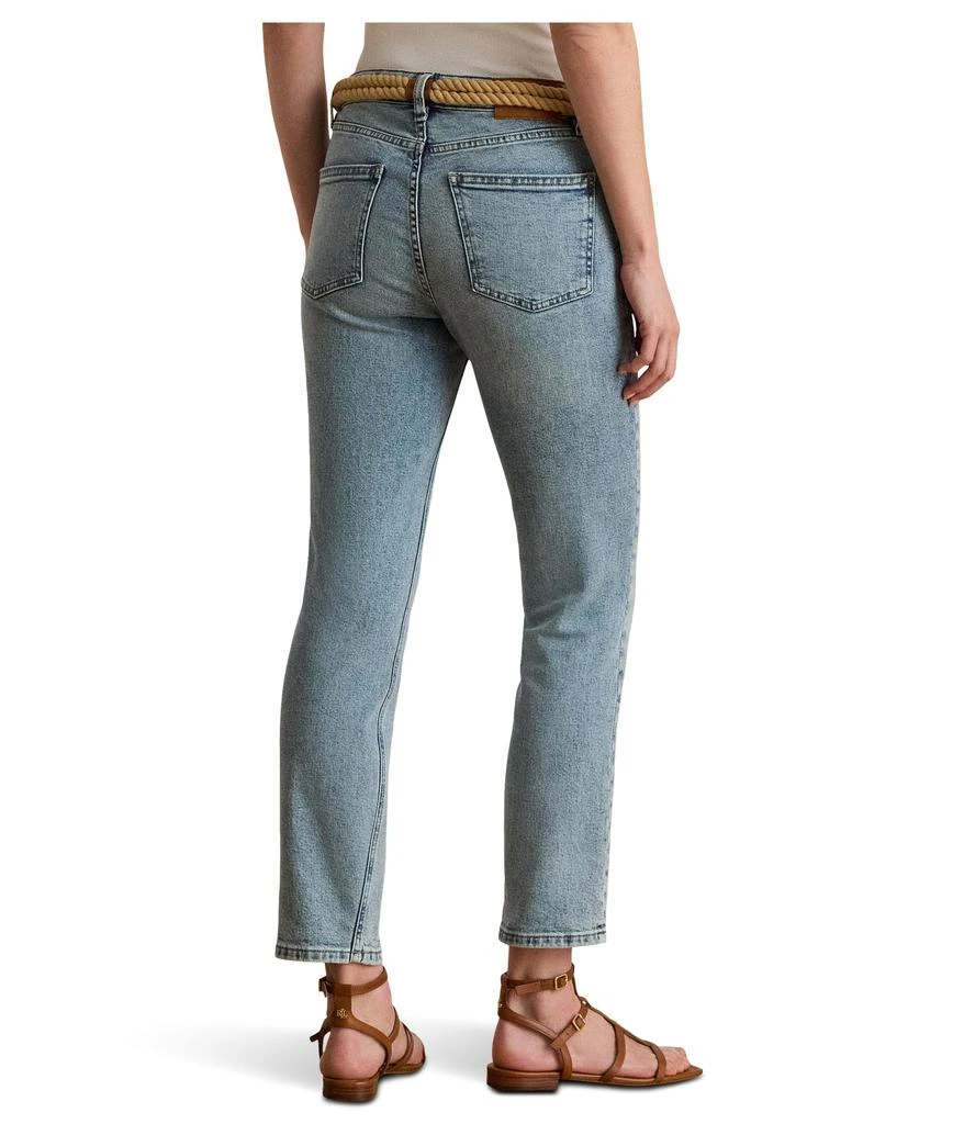 Ralph Lauren Petite High-Rise Straight Ankle Jeans in Alicia Wash 3