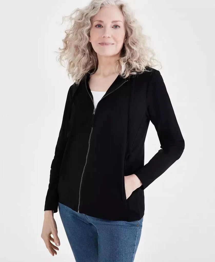 Style & Co Women's Zip-Front Hooded Sweatshirt, Created for Macy's 1