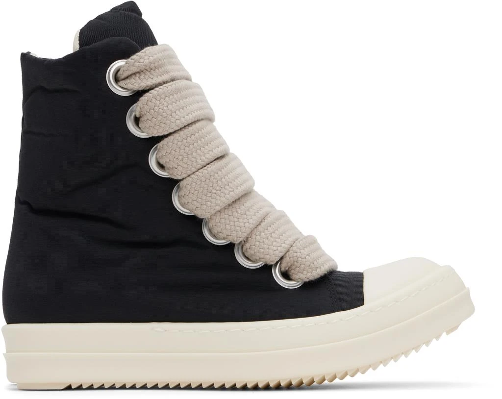 Rick Owens Black & Off-White Hollywood Jumbo Lace Puffer Sneaks Sneakers 1