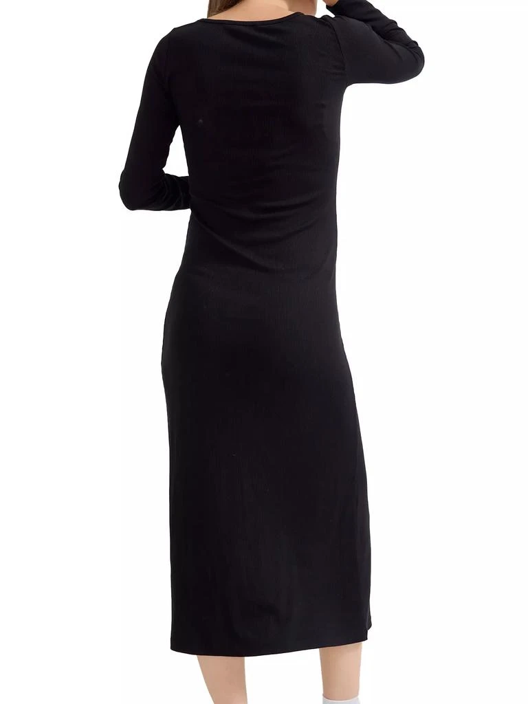 HATCH The Longsleeve Rib Maternity Midi Dress 3