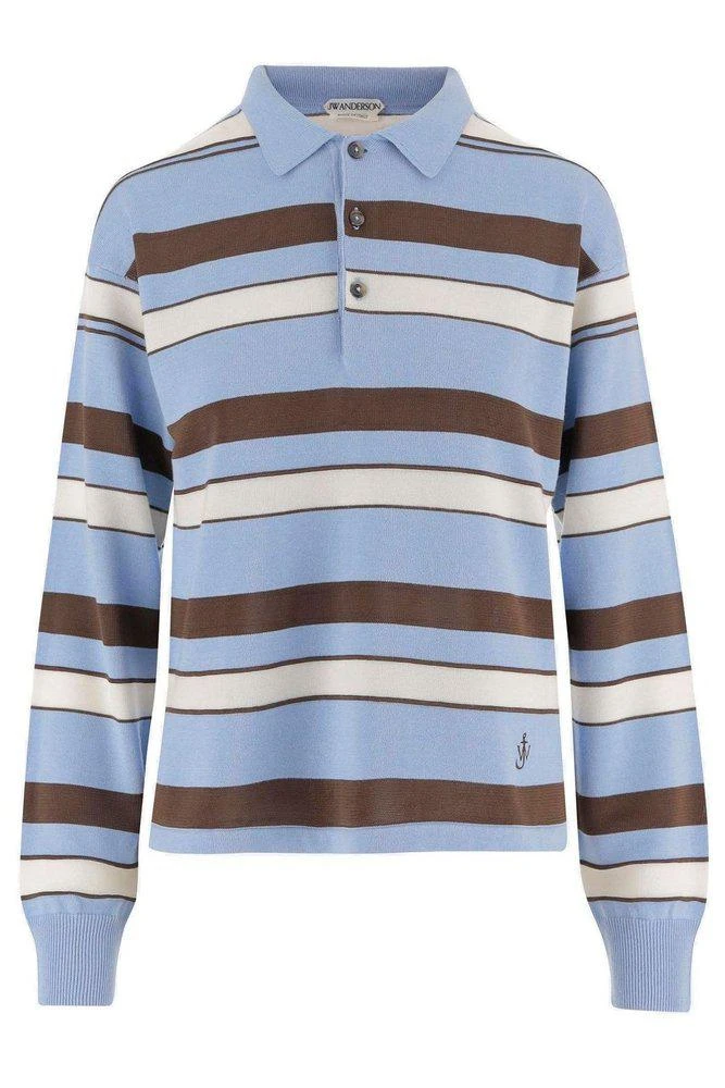 JW Anderson JW Anderson Knitted Striped Polo Top