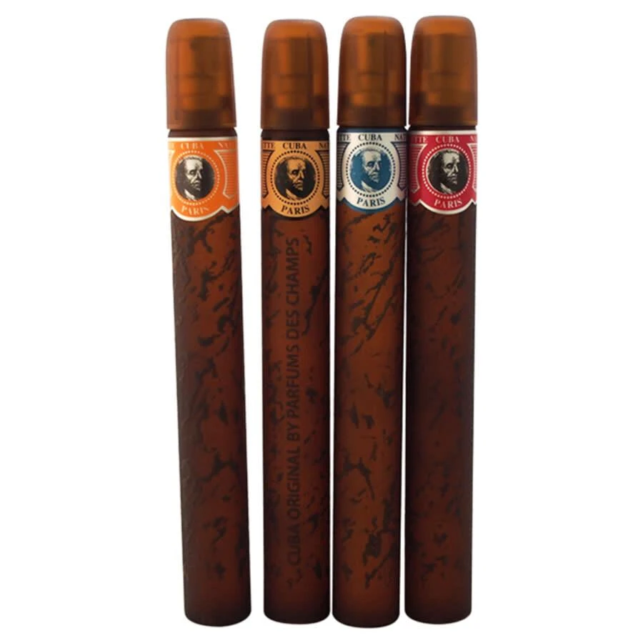 cuba Cuba by Cuba for Men - 4 PC Gift Set 1.17oz cuba gold,1.17oz cuba blue, 1.17oz cuba red, 1.17oz cuba orange 1
