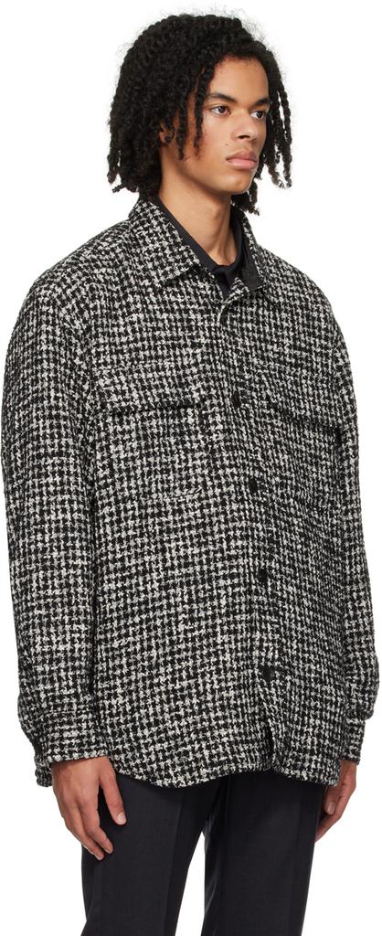 SOPHNET. Black & White Moulin Shirt Jacket