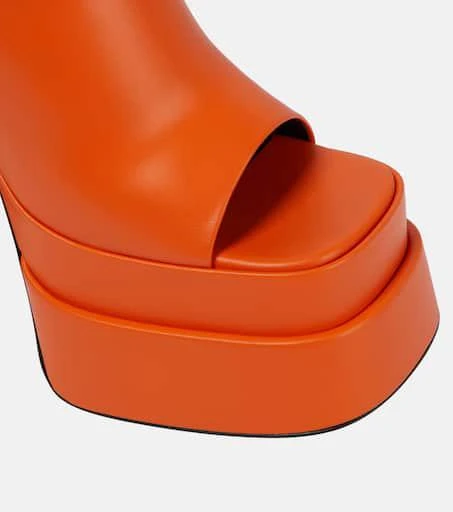 Versace Leather platform mules 6