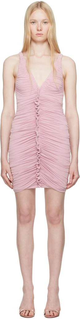 strapless open back dress One-Shoulder Pink Sequin Cocktail Dress Classy Evening – jkprom main image 0