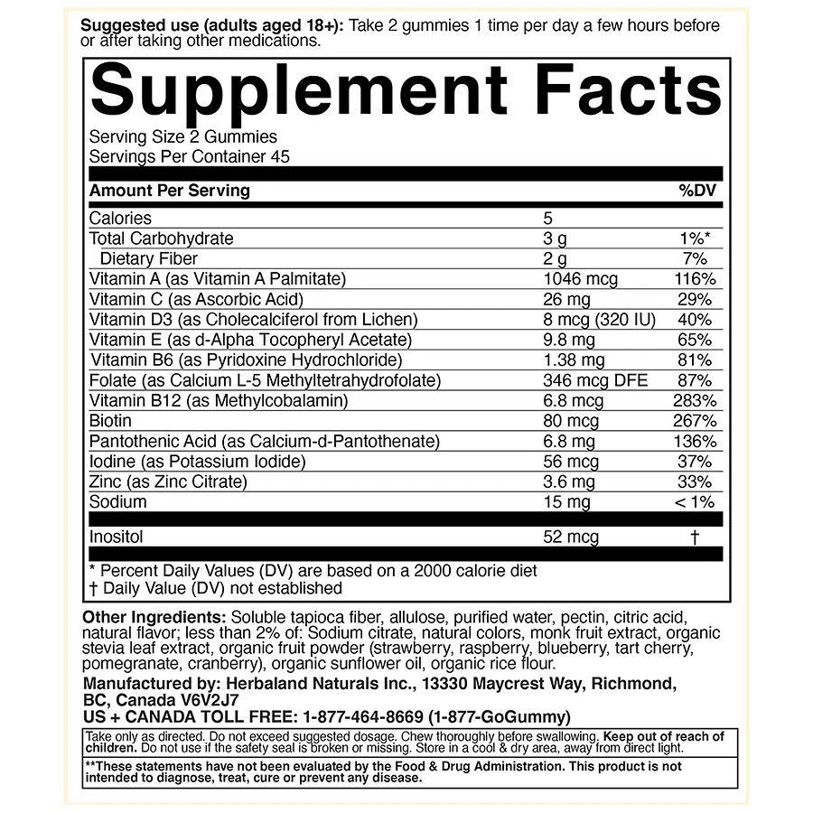 Herbaland Multivitamin Gummies Mixed Berry 2