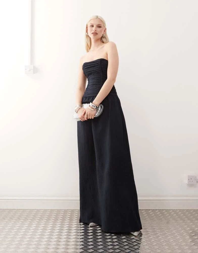 lin dress Leo Lin Zaria Midnight Floral Bustier Mini Dress main image 1
