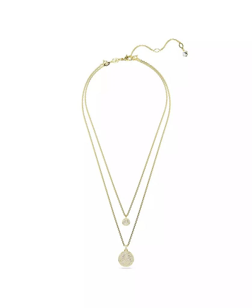 Swarovski White, Rhodium Plated or Rose-Gold Tone or Gold-Tone Meteora Layered Pendant Necklace 3