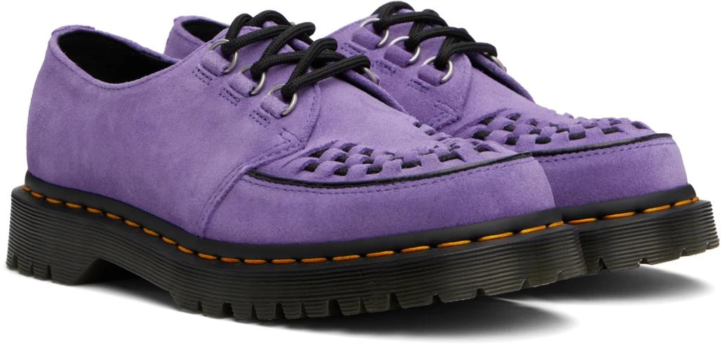 Dr. Martens Purple Ramsey Woven Suede Creepers 4