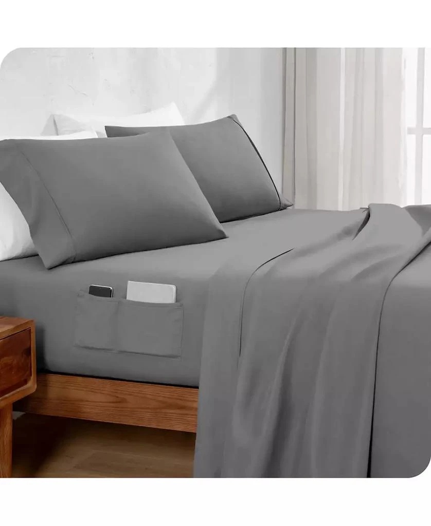 Bare Home Double Brushed Dual Pocket Microfiber Fitted Sheet 4