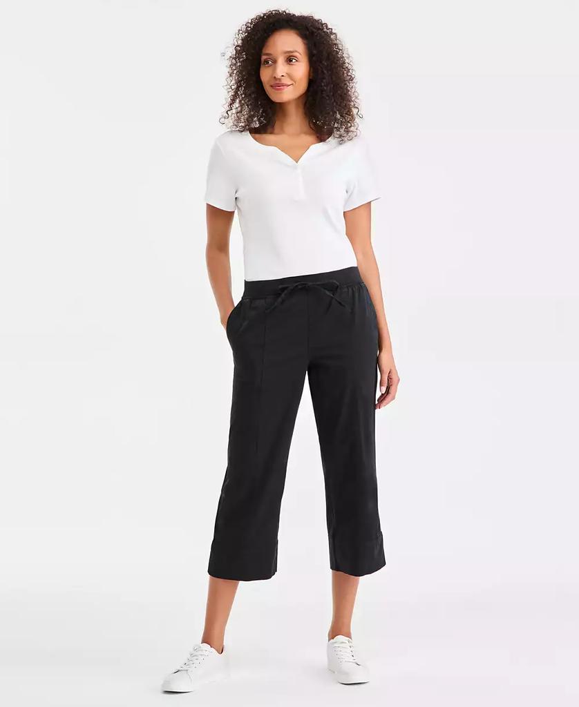 Style & Co Petite Drawstring Cuff Capri Pants