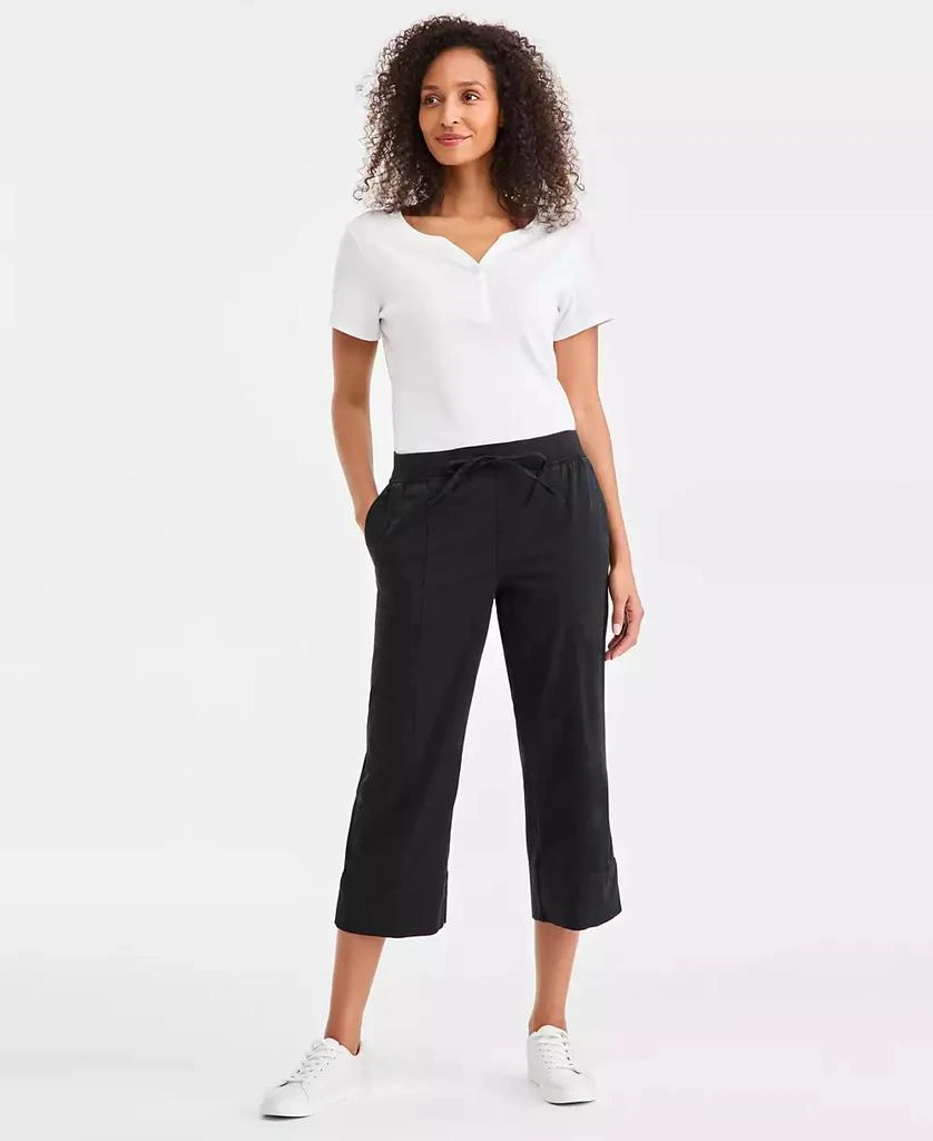 Style & Co Petite Drawstring Cuff Capri Pants 1
