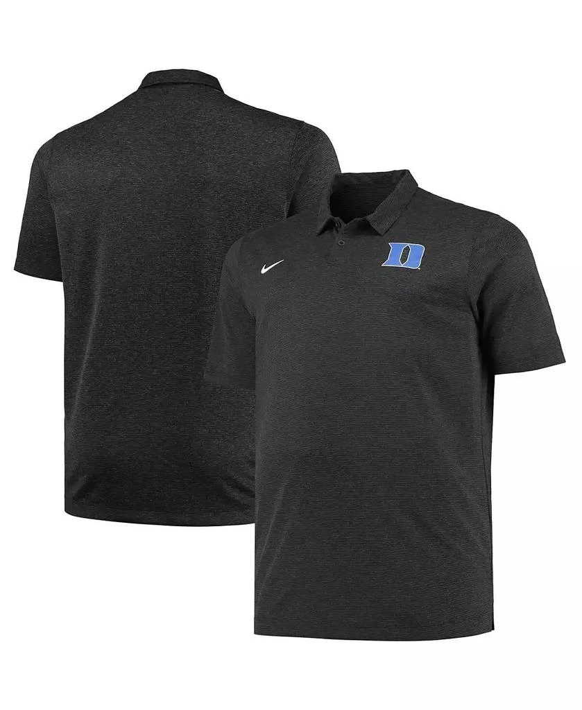 NIKE Men's Heathered Black Duke Blue Devils Big and Tall Performance Polo Shirt 1