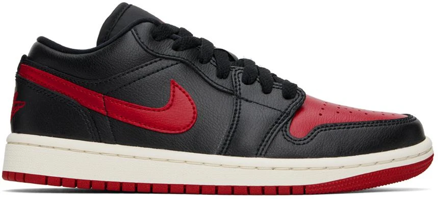 Jordan Black & Red Air Jordan 1 Low Sneakers 1