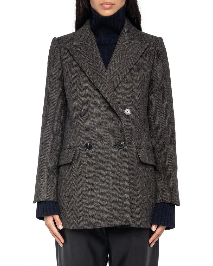 ZADIG
VOLTAIRE Miew Chevron Wool Blend Coat 1