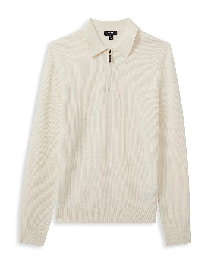 REISS Half Zip Ribbed Polo 5