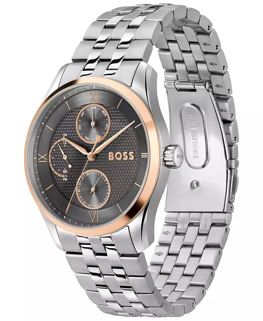 Hugo Boss Men's Principle Master Quartz Multifunction Stainless Steel Watch, 41mm 2